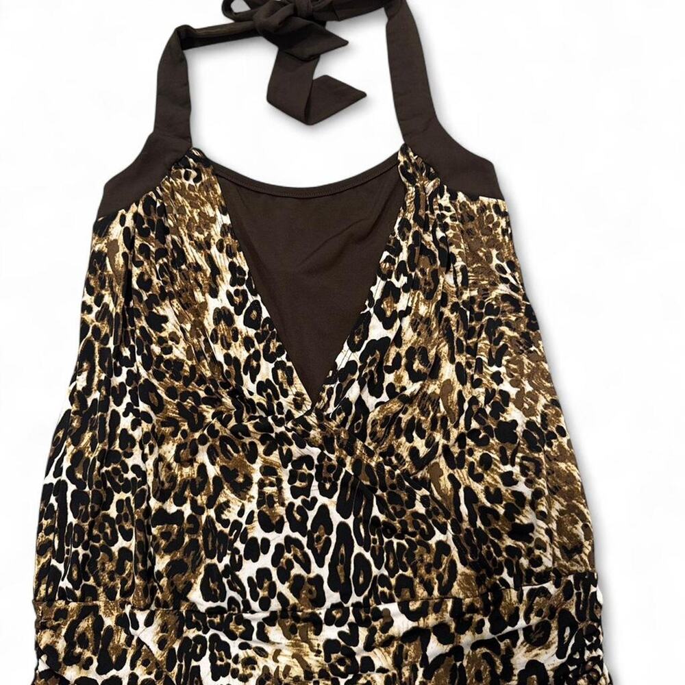 Dolce and gabanna y2k cheetah halter